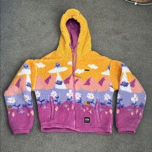 Colorful Teddy Jacket with Hood
